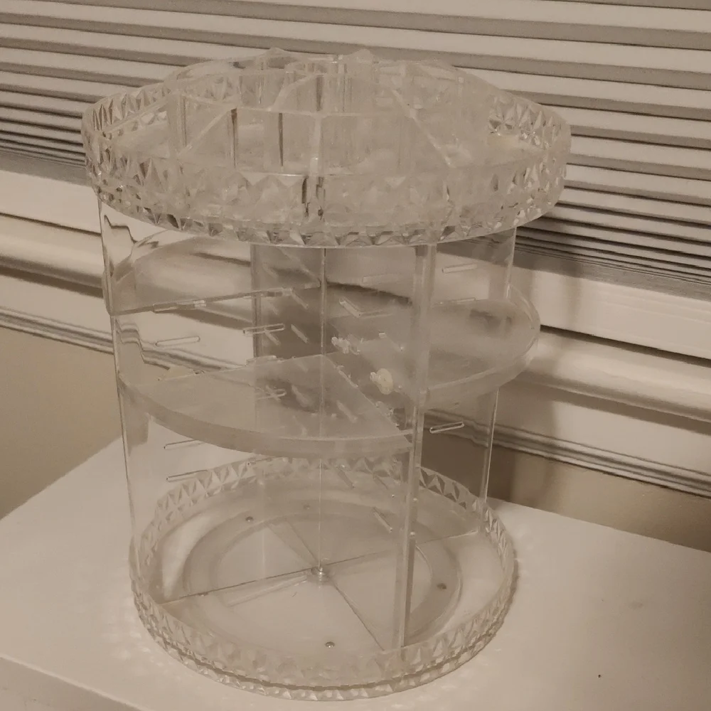 Clear Acrylic Rotating Organizer